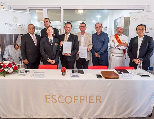 Beachcomber Resorts & Hotels and the Escoffier Institute signed partnership