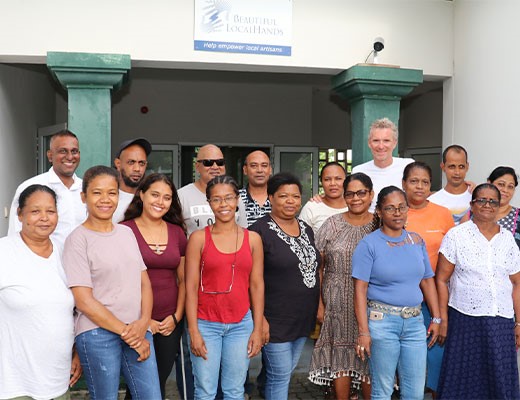 Denis Brogniart visits Beautiful LocalHands workshop